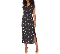 BILLABONG Lovely Ways-Vestido Midi con Botones en la Parte Delantera Atuendo de Jugador, Patrón Floral Negro, M para Mujer