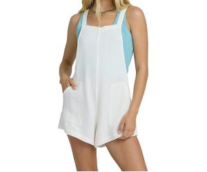 Billabong - Monos Mujer - Beach Crush Overall Salt Crystal para Mujer - Talla M - Blanco Blanco M