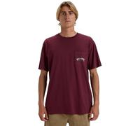 Billabong, Stacked Arch Pkt Camiseta de Manga Corta, Hombres, XL, Plum