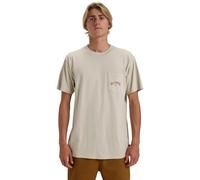 Billabong, Stacked Arch Pkt Camiseta de Manga Corta, Hombres, XS, Bleach Sand