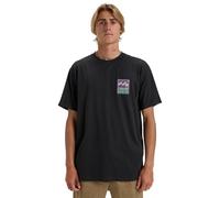 Billabong Stamp SS Camiseta, Washed Black, L Hombre