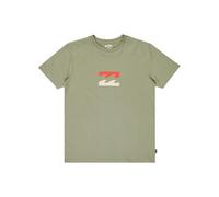 BILLABONG Team Wave SS - Camiseta para niño, Color Verde, Talla M, Gris y Verde., 12 años