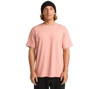 Billabong Top de Punto de Manga Corta Arch Crew SS Hombre Rosa L