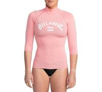 Billabong Tropic Surf SS Rashguard, Rosa (Flamingo), L para Mujer