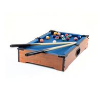 Billar de Mesa Mini Juego Pool Americano Portátil Set Completo 2 Tacos Bolas Triángulo Tiza Snooker Juguete Niños Adultos Familia Oficina Fiesta Regalo Original Hogar