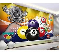 Billar moderno Club de billar Decoración Mural Papel tapiz Juego de billar 3D Fondo Papel de pared Revestimiento de paredes 3D * 150 cm x 105 cm (59.1x41.3 pulgadas)