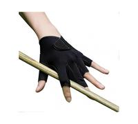 Billard gloves, left hand, halffinger, pool cue gloves, sports gloves, soft billiard accessories, pool billiard gloves for women and men black B