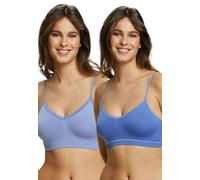 Billet Doux Zen Attitude, Sujetador de Cobertura Completa Mujer, Bleu Amparo/Blanc + Bleu Amparo,