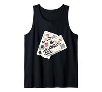 Billete de embarque de Los Ángeles Collage de Viaje Retro Camiseta sin Mangas