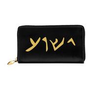 Billetera Bolsa El Nombre De Jesús Escrito En Arameo, El Idioma Que Él Hablaba Portamonedas Moda Monedero Elegante Billetera Cartera para Madre, Adolescente, Niña