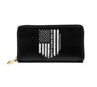 Billetera Cartera Cinta con La Bandera De Estados Unidos para Concientizar sobre El Cáncer De Pulmón Portamonedas Elegante Bolso Dinero con Cremallera Coin Purse Monedero para Mejor Amigo, Niña