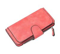 Billetera. Cartera de embrague titular de la tarjeta monedero organizador de mujer monedero monedero multicolor posición tarjeta teléfono móvil delgada monederos para mujer, rojo, talla única