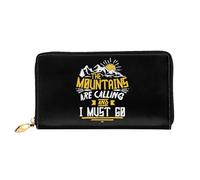 Billetera Cartera Las Montañas Me Llaman Y Debo IR Billetera Bolsa Vintage Change Purse Muchas Ranuras para Tarjetas Carteras Tarjeteros para Damas, Profesor, Madre