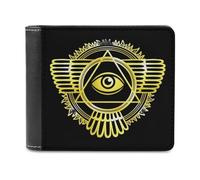 Billetera Cartera Masónico para Mujeres Hombres, Monedero Bifold Cuero PU Elegante Fino, Billetera Suave Lisa con Múltiples Ranuras para Tarjetas+Divisor de Facturas ( Color : A26 , Size : 14.7x9.8 cm