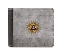 Billetera Cartera Masónico para Mujeres Hombres, Monedero Bifold Cuero PU Elegante Fino, Billetera Suave Lisa con Múltiples Ranuras para Tarjetas+Divisor de Facturas ( Color : A6 , Size : 14.7x9.8 cm