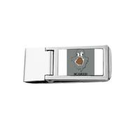 Billetera de bolsillo con clip para dinero de acero inoxidable gris Scary Scared Emotion