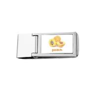 Billetera de bolsillo de acero inoxidable con diseño de mosaico de melocotón