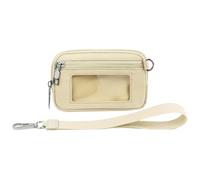 Billetera de Llavero de Nylon lyeaa con Cremallera para Hombres Mujeres Mini Cambio Billetera sólido Color múltiple Bolsillo de Bolsillo para lápiz Labial de identificación con Tarjeta de CR