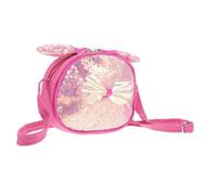 Billetera De Monedas De Lentejuelas De Arco Pequeño Lindo Bolso Bolsos Femenino Chicas Linda Bolsa Bolso De Las Niñas Pequeña Bolso Bandolera Chica Cuero PU Rosado