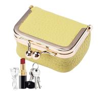 Billetera de monedero de monedas - 2.56x1.38x1.77 pulgadas mini bolsa, soporte de cambio de viaje, organizador cosmético con bloqueo de beso seguro | Poco para tarjetas de crédito en efectivo, organiz