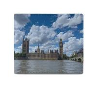 Billetera de piel con diseño de vista de Londres del puente de Westminster con río Támesis, cartera de piel, bonito tarjetero para viajes de negocios