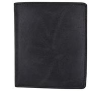 Billetera de piel para hombre, con bloqueo RFID, plegable, estilo hipster Hunter, Negro -, M, Cartera RFID