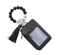 Billetera De Pulsera: Elegante Llavero De Brazalete De Cuentas Con , Organizador De Tarjetas Funcionales Drurrable Design, Conveniente Opción De Transporte Para Pequeños Elementos Esenciales | Fe