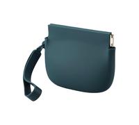 Billetera de silicona - Carreras de silicona | de escucha pequeña con cable de carcasa, bolso de moneda de presión flexible, 3,94x3,15 pulgadas de monedero, de ra, Verde oscuro, Se