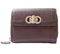 Billetera HMT diseño Compacto marrón de Cuero Genuino