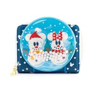 Billetera Loungefly Disney Snowman Mickey y Minnie con Pompones