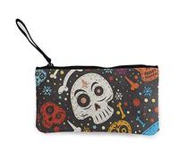 Billetera, Monederos, Canvas Coin Purse Day of The Dead Colorful Mexican Skull Customs Zipper Pouch Wallet For Cash Bank Car Passport