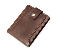 Billetera Multitarjeta para Hombre, Billetera De Cuero De Cera De Aceite Retro RFID Bloqueo Antirrobo Cepillo Fino Tarjetero Billetera para Efectivo Boda, Día del Padre