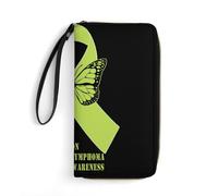 Billetera Pequeña Concientización sobre El Cáncer De Linfoma No Hodgkin Monedero con Cremallera Carteras Tarjeteros Vintage Billetera Bolsa para Damas, Mejor Amigo, Niña