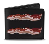 Billetera plegable Buckle-Down de poliuretano con hebilla para hombre, con tarjetero, billetera plegable de tocino de 4.0 x 3.5 pulgadas