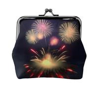Billeteras 3D Explosion Fireworks para mujer, monedero para mujer, cartera pequeña para mujer, adecuada para mujeres, elegante y personalizada, Negro -, Talla única, Art Deco