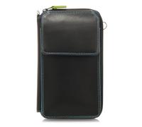 mywalit billetereo Monedero de Piel para Mujer Zip Round Multi Purse with Shoulder Strap- 1220-4 - Black Pace