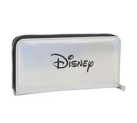 Billetero de Disney 100 - Color Holográfico - 19x10x2,5 cm - Fabricado con Poliéster y PU - Incluye Múltiples Compartimentos - Diseño Iridiscente - Producto Original Diseñado en España