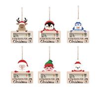 Billetes con forma de árbol de Navidad, de madera festiva y colgante, adorno con forma de árbol de Navidad, para pared, ventana, barandillas, manijas de puerta, fiesta, familia, amigos y parejas