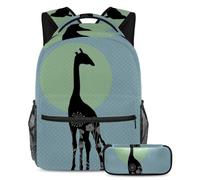 Billfish Fossil Pattern Elegante mochila con estuche para lápices, perfecta para niños, niñas y adolescentes, Multicolor#05, B：29.4x20x40cm P：19x7.5x3.8cm, Mochilas Daypack