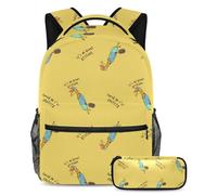Billfish Fossil Pattern Elegante mochila con estuche para lápices, perfecta para niños, niñas y adolescentes, Multicolor#06, B：29.4x20x40cm P：19x7.5x3.8cm, Mochilas Daypack