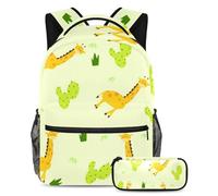Billfish Fossil Pattern Elegante mochila con estuche para lápices, perfecta para niños, niñas y adolescentes, Multicolor#07, B：29.4x20x40cm P：19x7.5x3.8cm, Mochilas Daypack