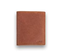 Billfold Cartera 100% de cuero de búfalo, protección RFID, 15 pases, 5 bolsillos y unisex, Cartera de cuero para adultos