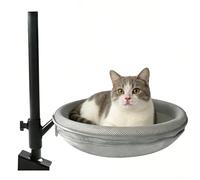 Billg Cama para Gatos para Escritorio, Casa Elevada para Gatos sobre El Escritorio, Hamaca para Mascotas, Mesa Giratoria De 360 °, para Gato, Hamaca para La Oficina En Casa, 39 Cm, Soporta hasta 13Kg