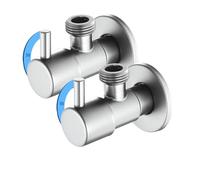 Billg Llave de Escuadra, 2 Piezas Valvula de Angulo,2 Piezas Válvula de Angulo Latón con Cierre Rápido 1/2" - 3/8", Se Abren y Cierran con Solo 1/4 de Vuelta