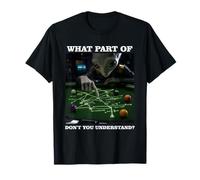 Billiards Physics Alien Nerd Pool Player Camiseta