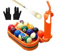 Billiards Training Rack pro, entrenador de habilidades de billar, lanzador de bolas de billar, herramientas portátiles de entrenamiento de habilidades de billar y nueve bolas, equipo(Orange)