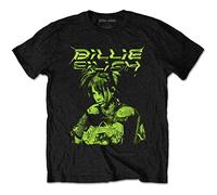 Billie Eilish Camiseta Ilustración Oficial Unisex Negro Talla 46