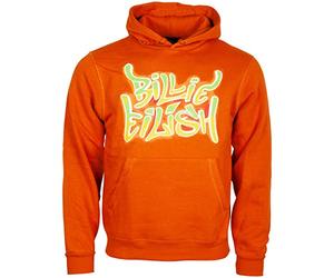 Billie Eilish - Felpa # M Unisex Orange # Airbrush Flames Blohsh
