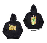 Billie Eilish - Felpa # Xxxl Unisex Grey # Airbrush Flames Blohsh