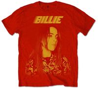 Billie Eilish 'Racer Logo Jumbo' (Rojo) Camiseta - ¡NUEVO Y OFICIAL